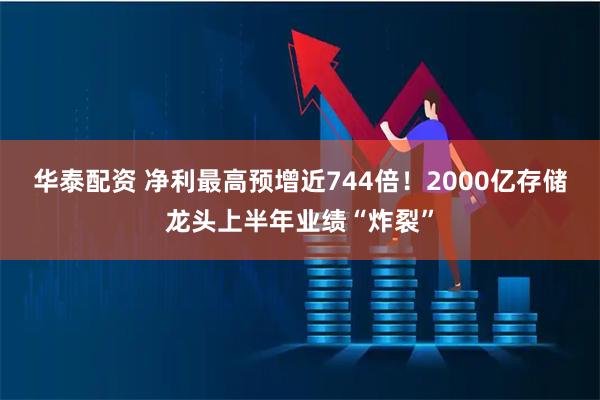 华泰配资 净利最高预增近744倍！2000亿存储龙头上半年业绩“炸裂”